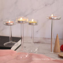 Golden Candlestick Glass Romantic Candlelight Dinner Props Simple Modern European Candle Holder Glass for Home Decor